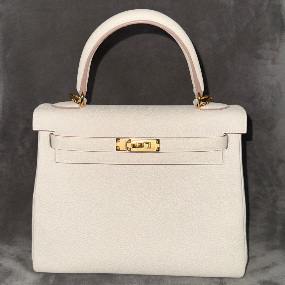 Hermes Kelly Mini Bag in Craie with Gold Accents